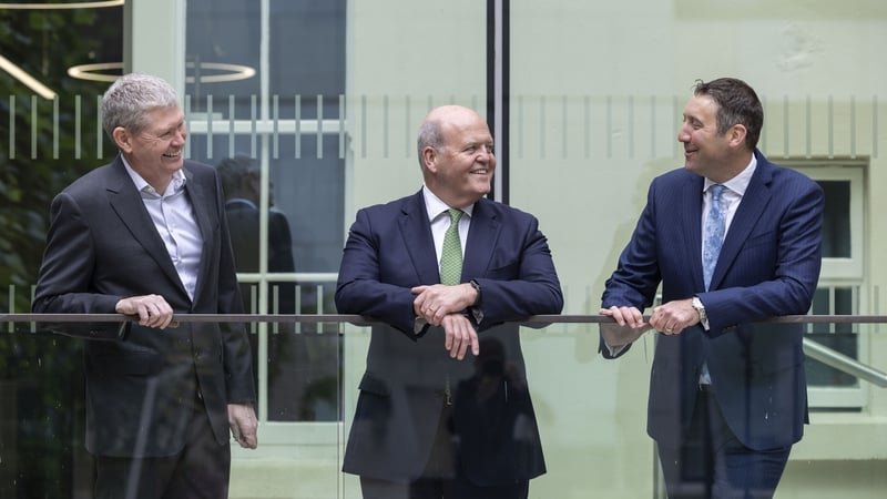 Bryan O'Connor, AIB life Chief Executive Officer; Colin Hunt, AIB Chief Executive Officer; Declan Bolger, Head of Great-West Lifeco's operations in Ireland