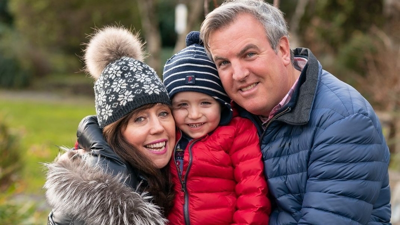 Lisa and Brian pictured with their son Myles