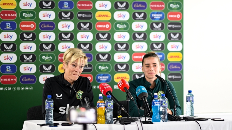 Vera Pauw (L) and Chloe Mustaki spoke to the media on Wednesday