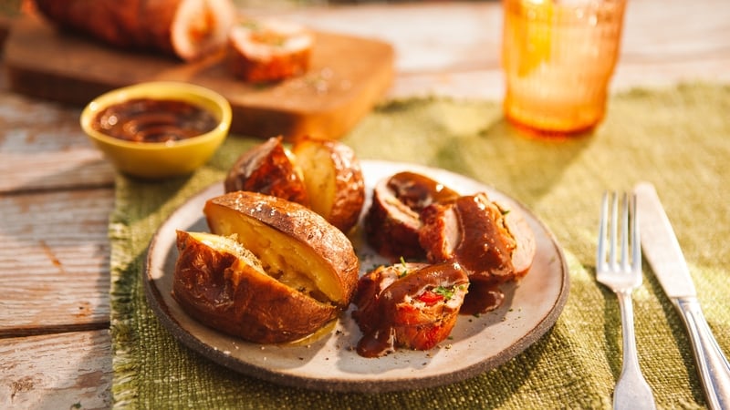 Roasting the apples for this sauce brings out another layer of sweetness that goes perfectly with pork.