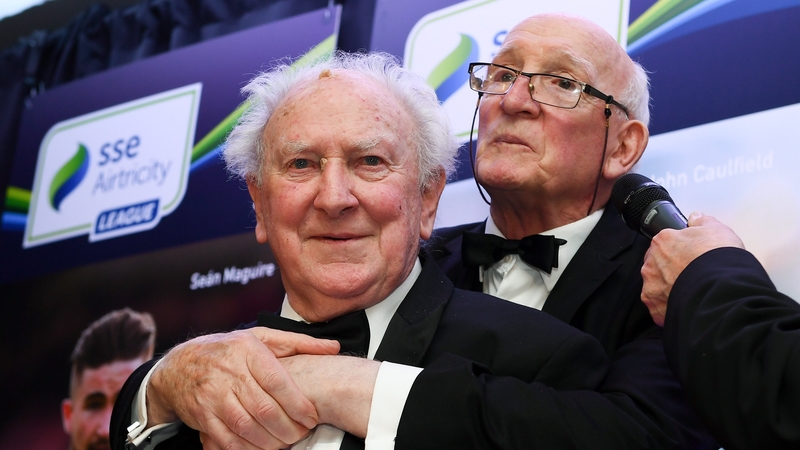 Ronnie Nolan (L) pictured with Eamonn 'Sheila' Darcy in 2018