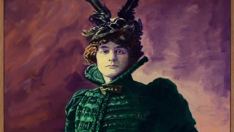 Detail from Mick O'Dea's portrait of Maud Gonne, currently on show at the RHA