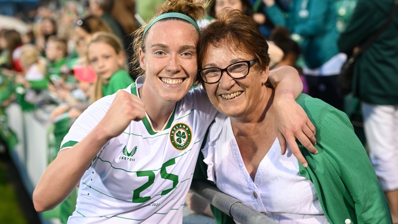 Claire O'Riordan (L) with her mother Cathy
