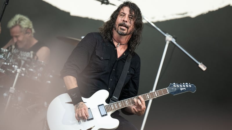 Foo Fighters frontman Dave Grohl on stage of day three of Glastonbury