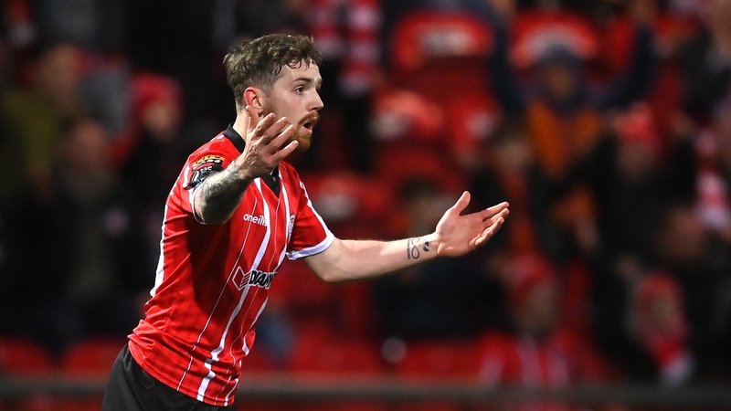 Jamie McGonigle headed home Derry's opener in the Brandywell