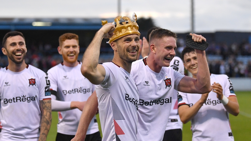 Patrick Hoban celebrates a sweet win for Dundalk