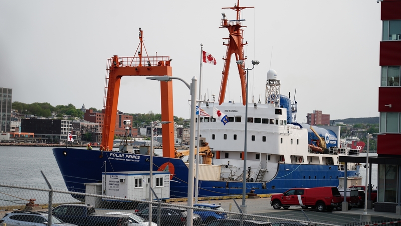 The Polar Prince arrives at the Port of St John's in Newfoundland, Canada