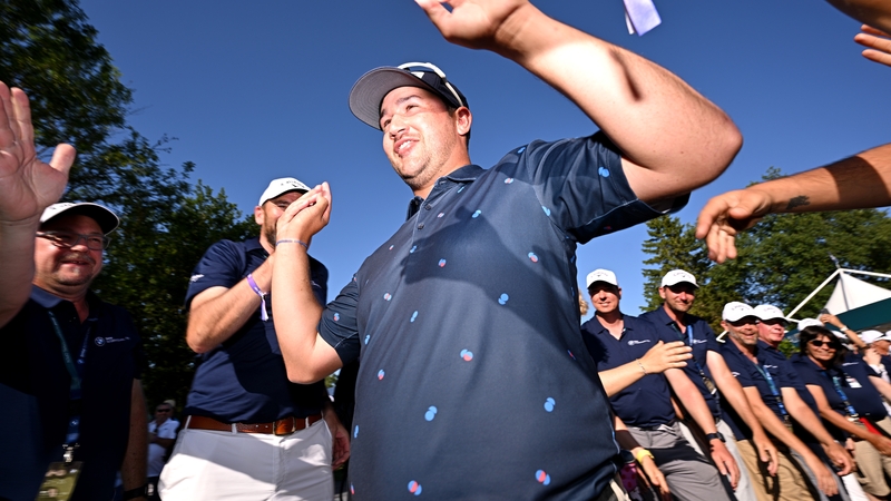 Thriston Lawrence celebrates his victory