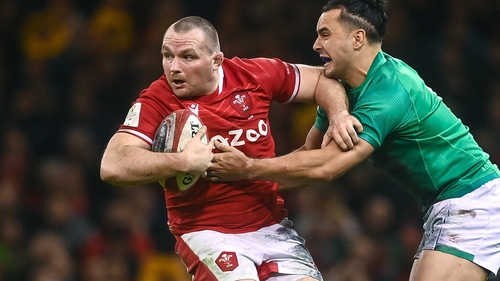 Ken Owens in action against Ireland during the Six Nations