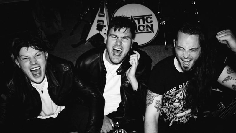 Static Vision: "We are Ireland's tallest band standing at 6 foot 7, 6 foot 5 and 6 foot 4. We can all play bass guitar. We love to swim."