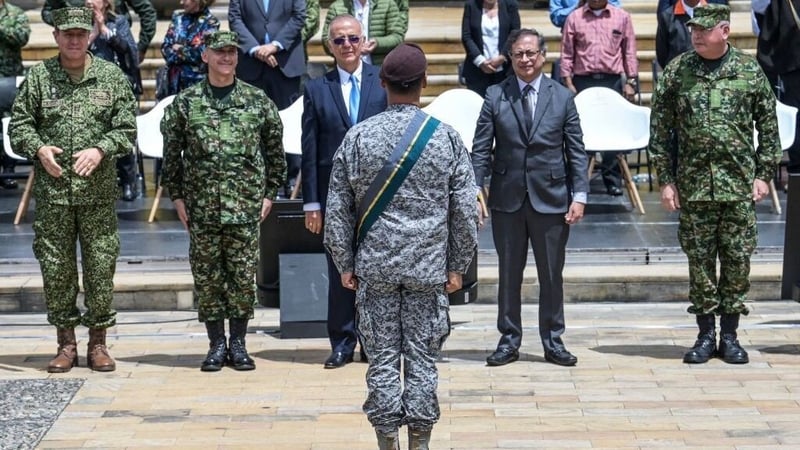 Colombian Air Force General Pedro Sanchez was among those to be decorated