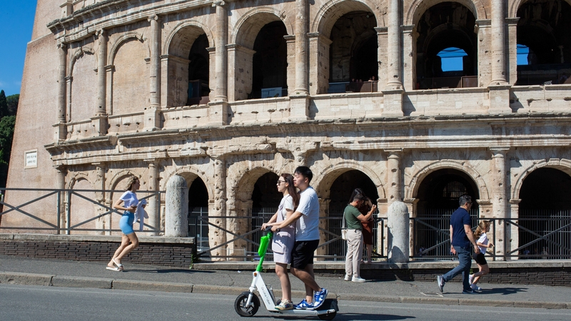 Tourists and locals can also often be seen whizzing around busy roads in Rome without helmets