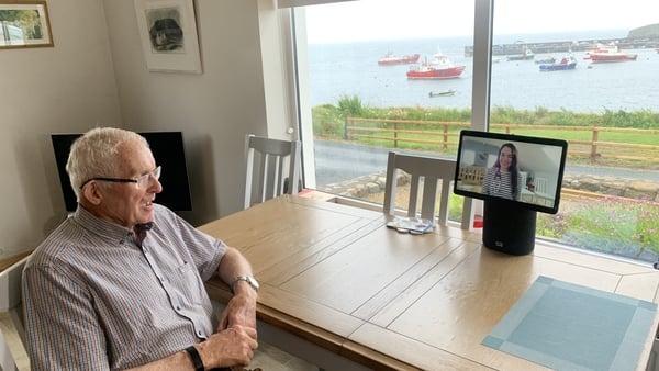 Islander Chris O'Grady has a remote medical consultation