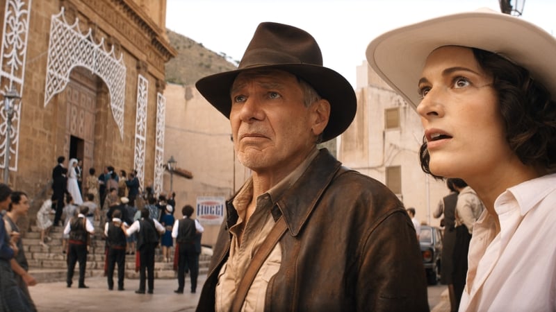 Harrison Ford and Phoebe Waller-Bridge in Indiana Jones and the Dial Of Destiny