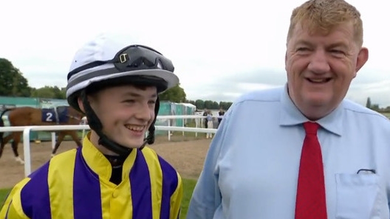 Hanlon with his father John at Worcester