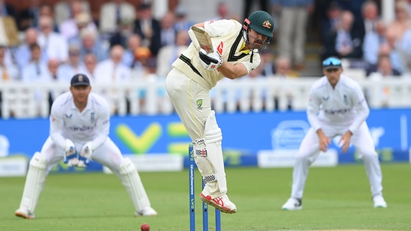 Travis Head hit a quick-fire 77 from 73 balls before his dismissal