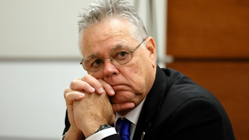 Scot Peterson pictured in court during the trial