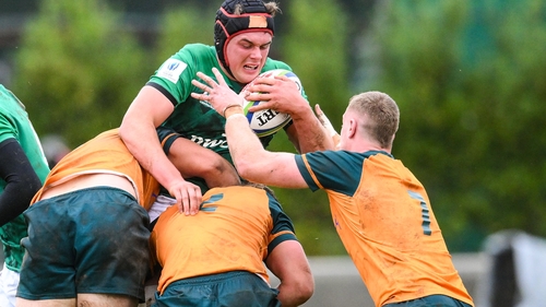 James McNabney in action against the Junior Wallabies