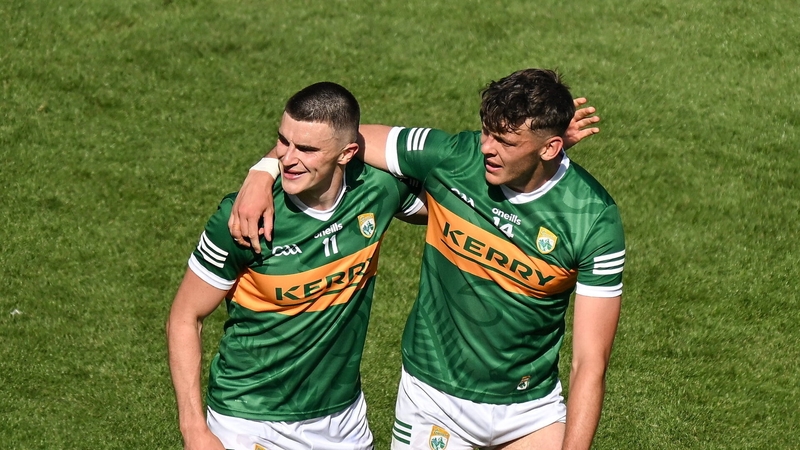 Sen O'Shea and David Clifford after the victory over Tyrone