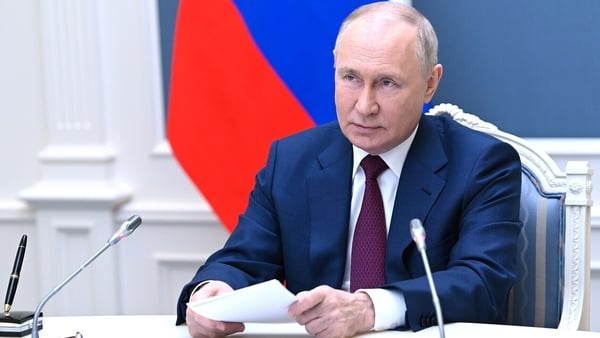 Russian President Vladimir Putin attends a virtual meeting of the Shanghai Cooperation Organisation in Moscow, Russia (Kremlin Press Office)