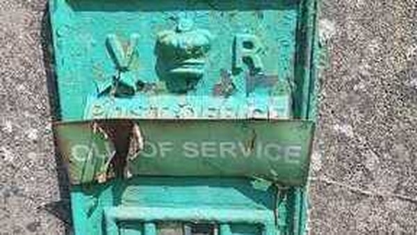 Historic VR postbox ripped from Westmeath estate wall