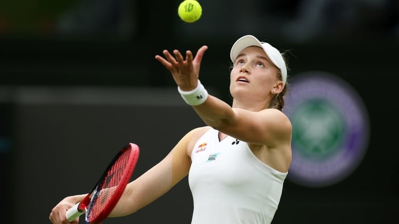 Reigning champion Elena Rybakina won a staggering 93% of points against Shelby Rogers when her first serve landed