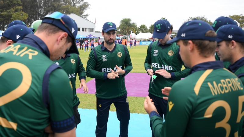 Andrew Balbirnie addresses his Ireland team-mates