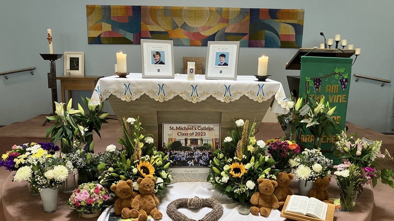 The former president of St Michael's College Union said around 60 classmates travelled to Athens with the coffins along with the families of the teenagers