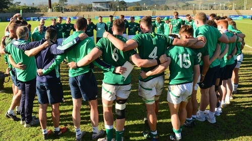 The Ireland panel huddle after the game