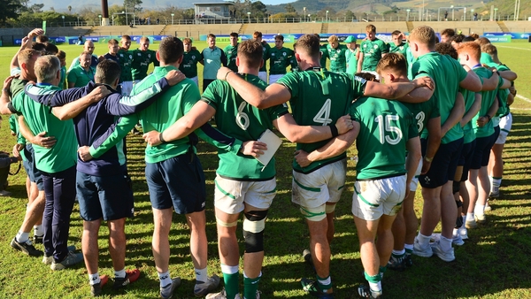 The Ireland panel huddle after the game