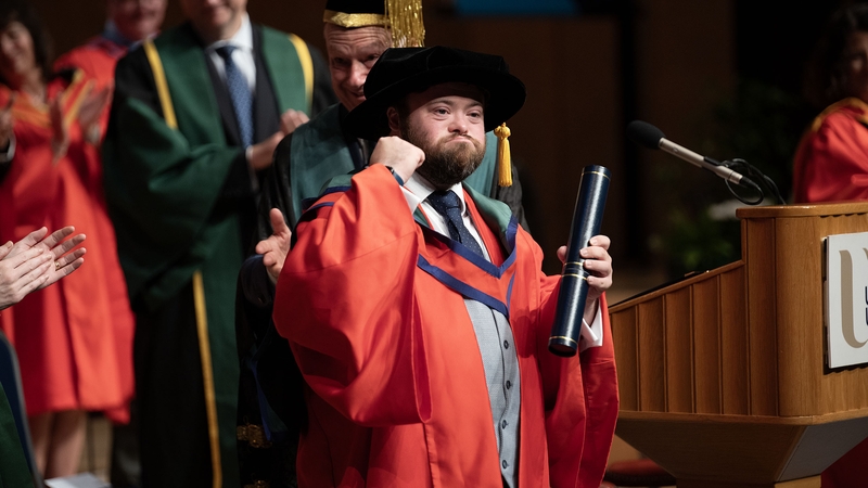 James Martin was recognised by the university for his outstanding contribution to the arts