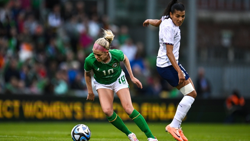 Denise O'Sullivan in action against France