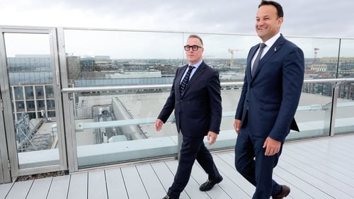 An Post CEO David McRedmond with Taoiseach Leo Varadkar at the opening of the new HQ