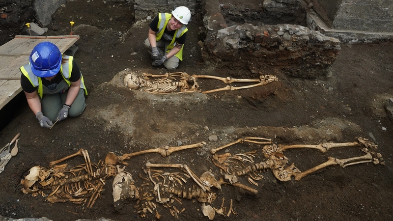 The remains were discovered in an area around Capel Street where an abbey once stood
