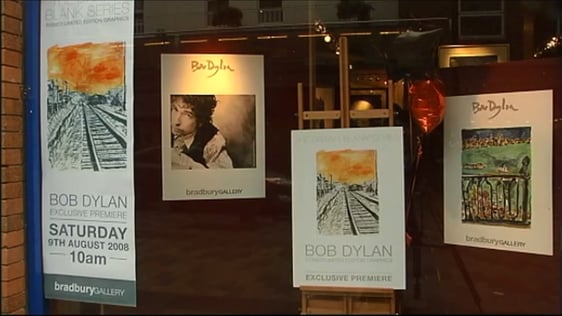 Bob Dylan art exhibition in the Bradbury Gallery, Belfast, 2008