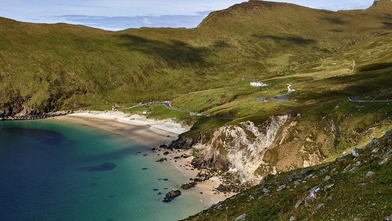 The warnings are predominantly for counties Mayo and Kerry and include popular locations such as Keem Bay in Achill (above)
