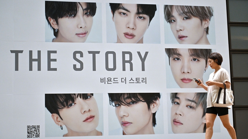 A billboard for Beyond the Story: 10-Year Record of BTS in Seoul, South Korea