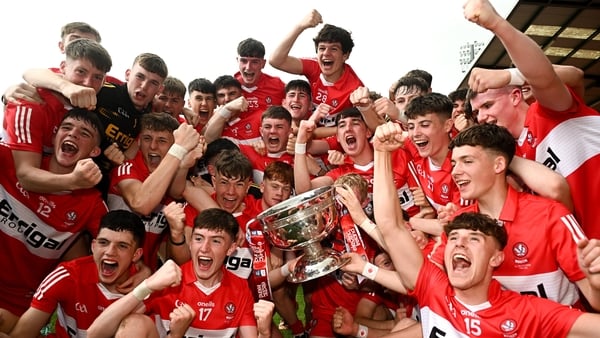 Derry's delighted minors celebrity with the Tom Markham Cup