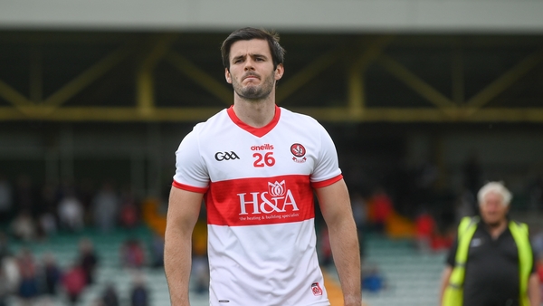 Karl McKaigue pictured as part of the Derry squad in 2021 - the last time he would tog out for his county