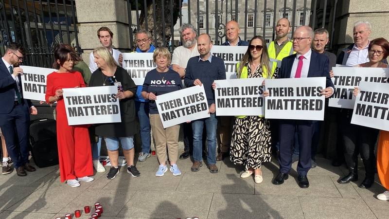A cross-party vigil was held outside Leinster House this evening