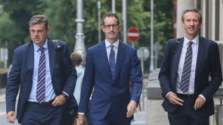 Kevin Bakhurst, Adrian Lynch and Richard Collins arriving at Leinster House