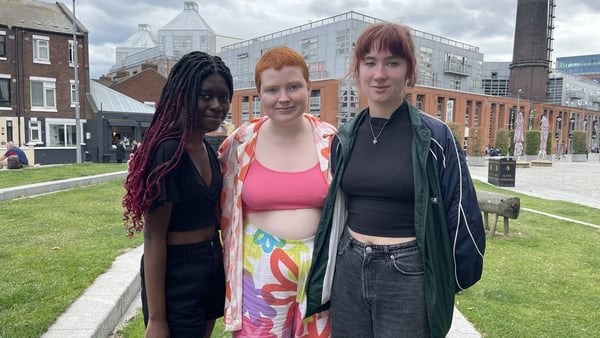 Bel Abulele, Molly Hickey and Aisling Comiskey are all volunteers with youth information organisation SpunOut