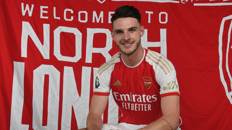 Declan Rice is officially an Arsenal player