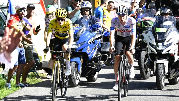 Tadej Pogacar and Jonas Vingegaard went head-to-head in the Alps