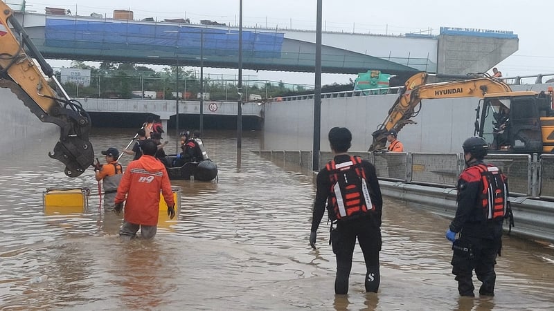 Rescue workers are trying to reach people feared trapped in tunnel