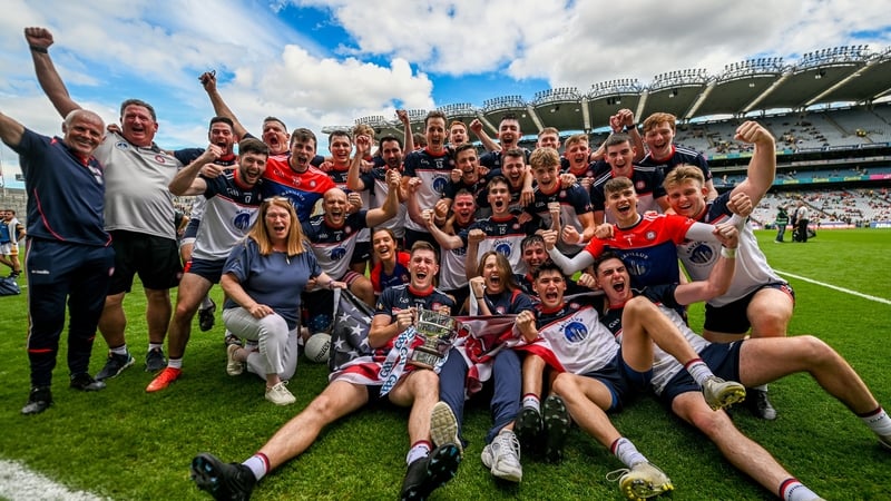 New York players and staff celebrate their All-Ireland title