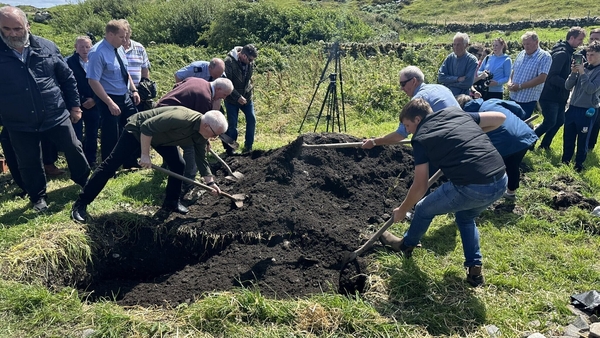 The remains were reinterred following a funeral mass this afternoon