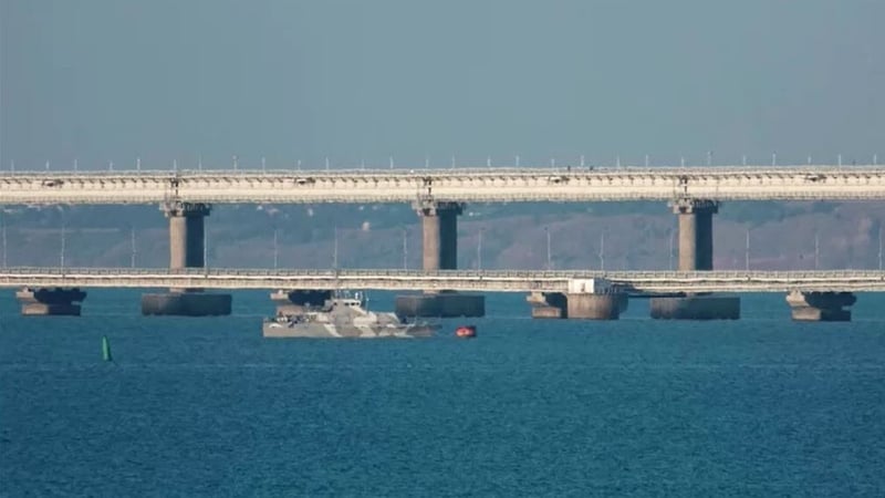 The bridge is a crucial supply route for Russian forces in Ukraine