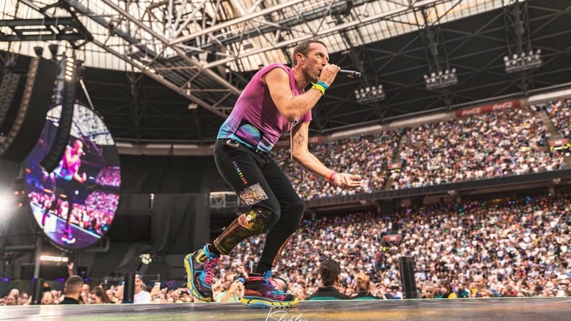 Chris Martin at the Johan Cruyff Arena
