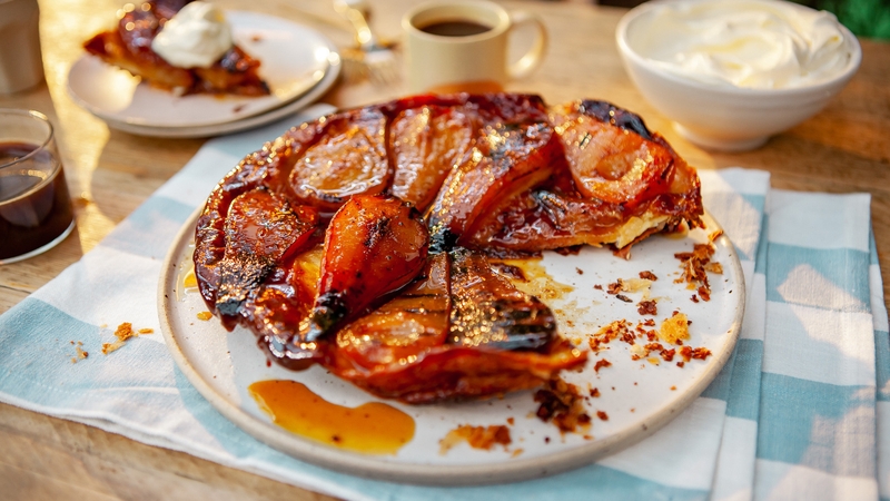 Grilling the pears adds a unique and delicious layer of flavour to this classic French dessert.